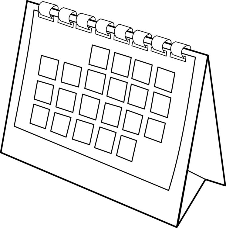 Blank Desk Calendar Clipart