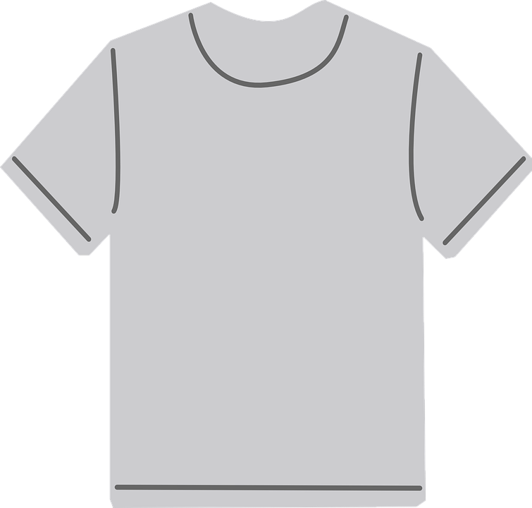 Blank Gray T Shirt Template