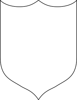 Blank Heraldic Shield Vector