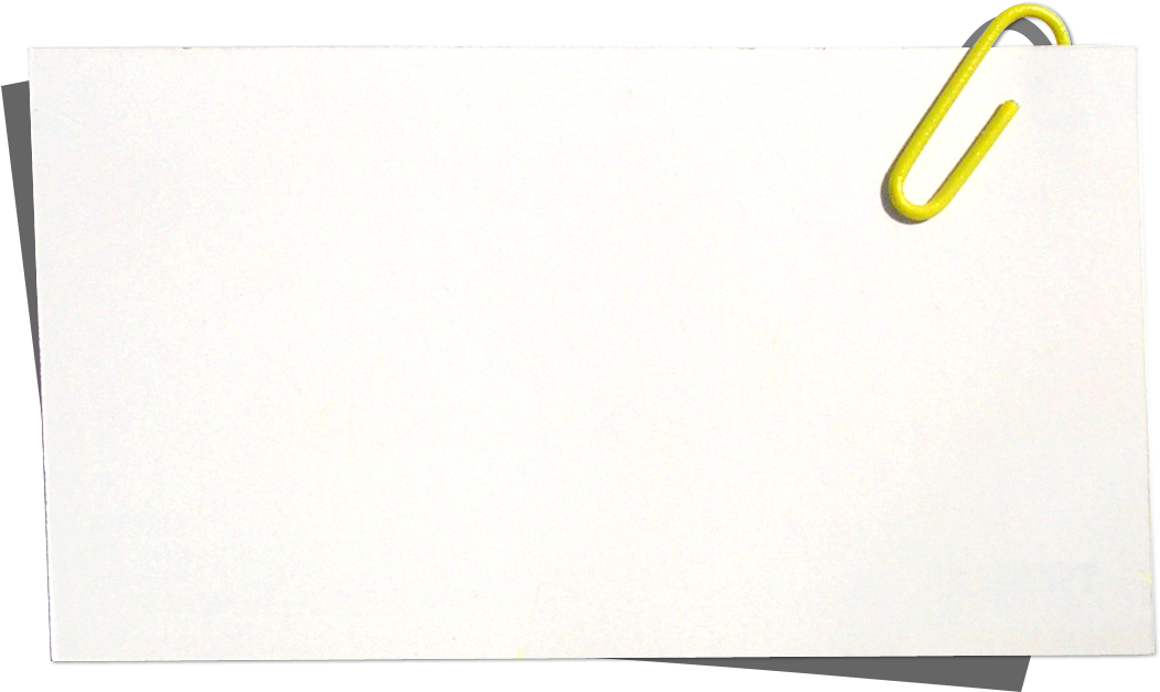 Blank Note Paperwith Yellow Paperclip