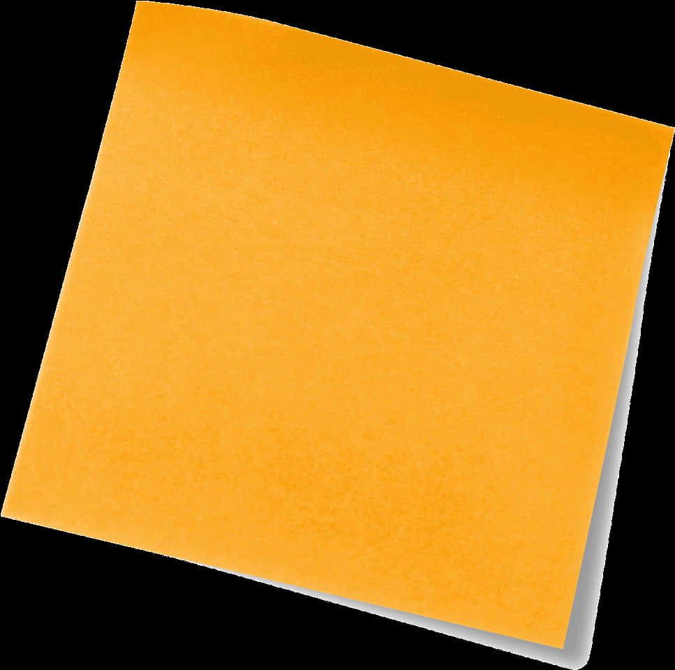 Blank Orange Sticky Note