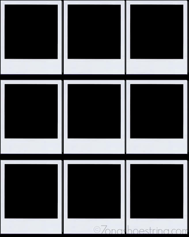 Blank Polaroid Frames Grid