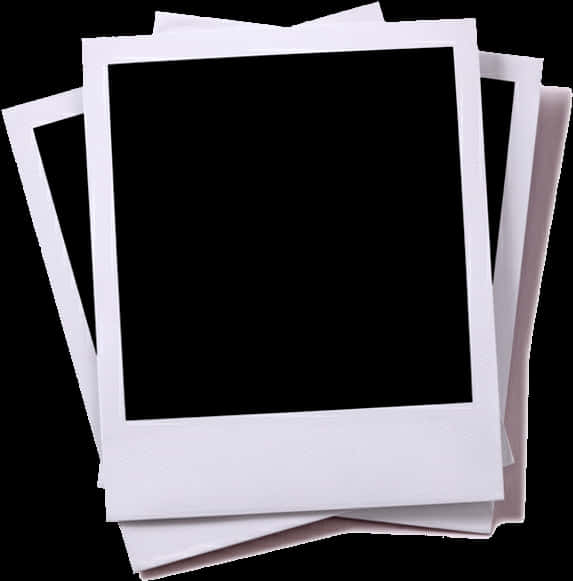 Blank Polaroid Frames Stacked