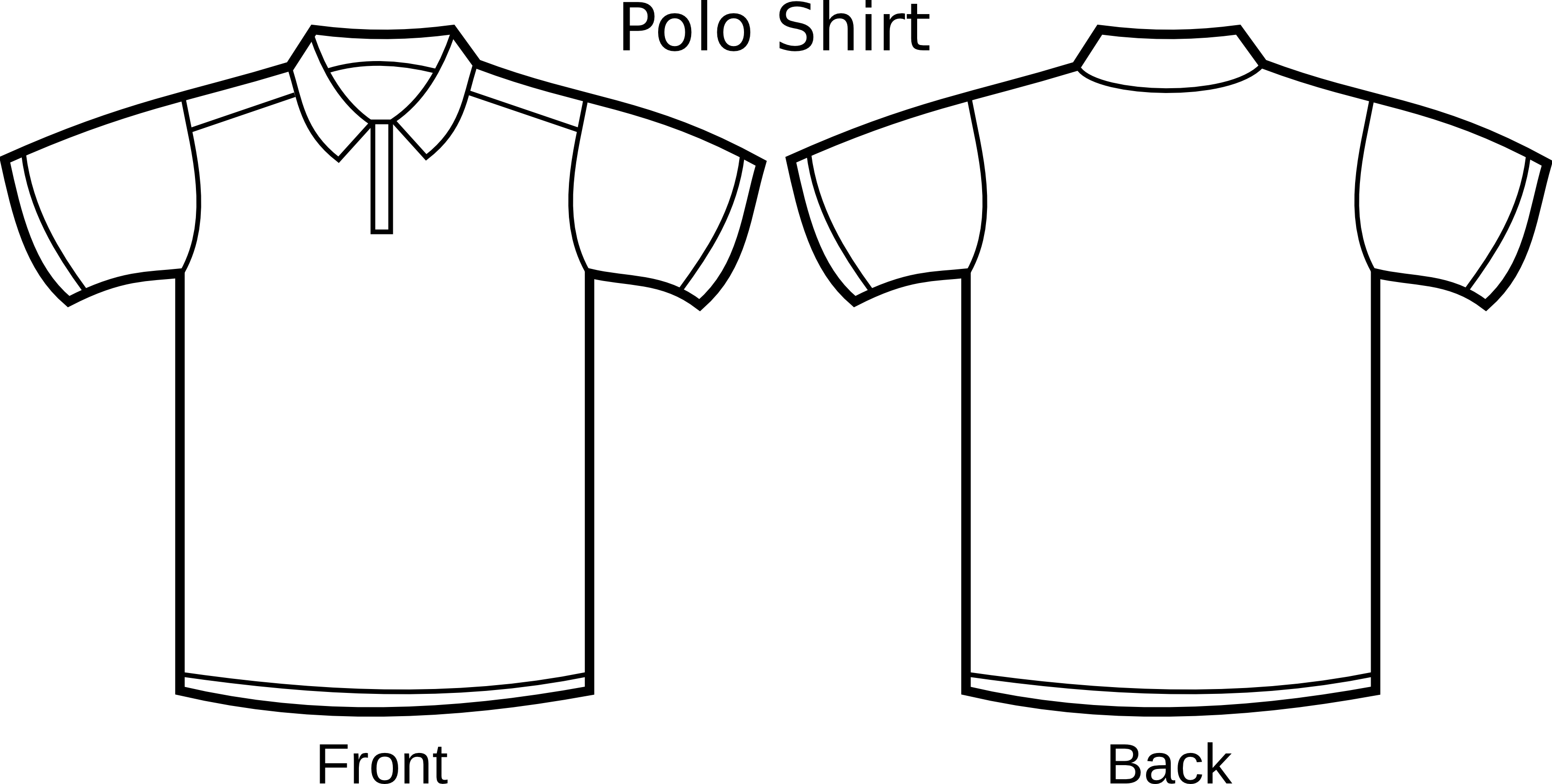 Blank Polo Shirt Template Front Back