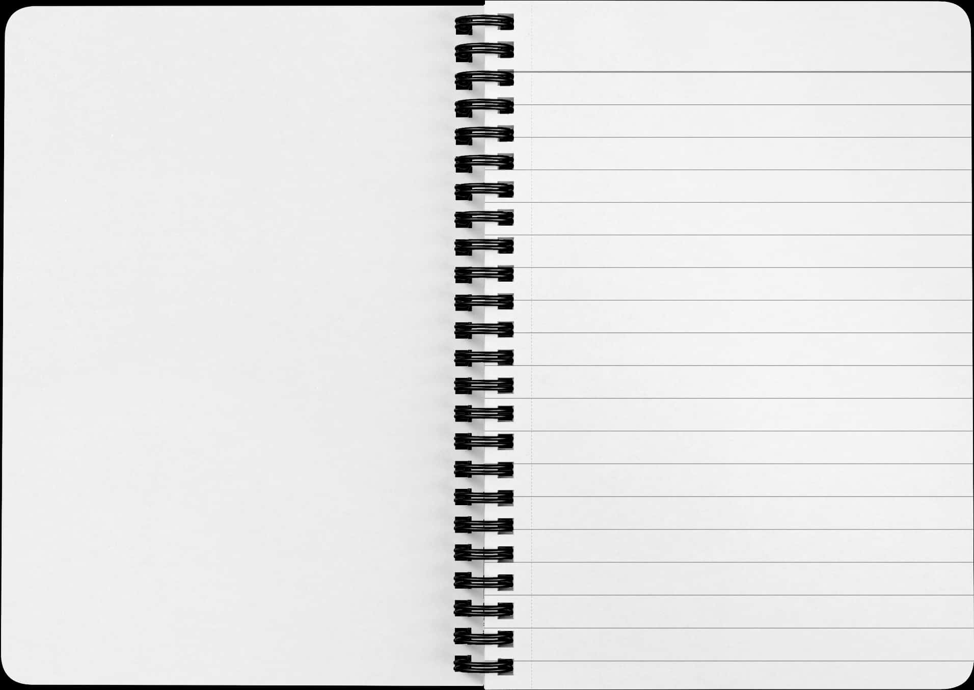 Blank Spiral Notebook Page