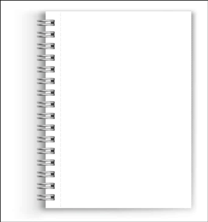 Blank Spiral Notebook Page