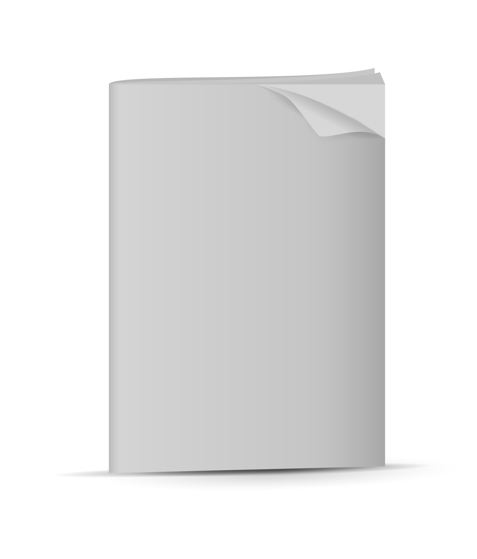 Blank White Book Cover Standing