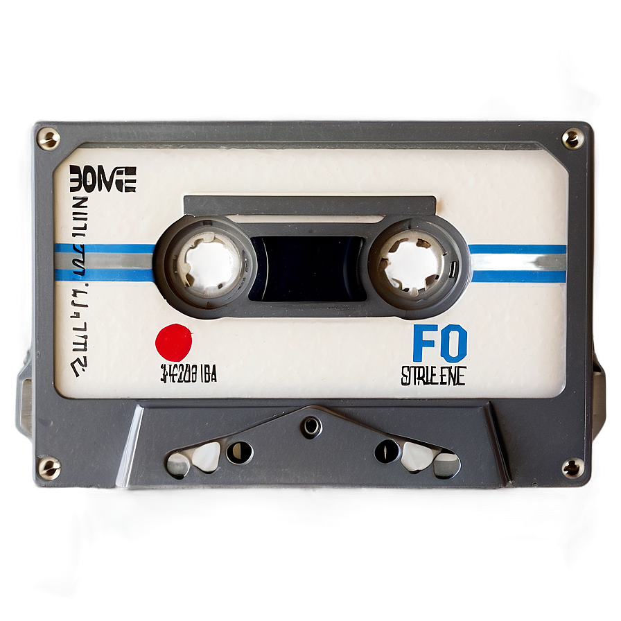 Blank White Cassette Tape Png 06112024