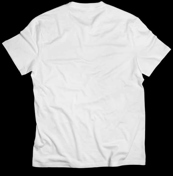 Blank White T Shirt Back View