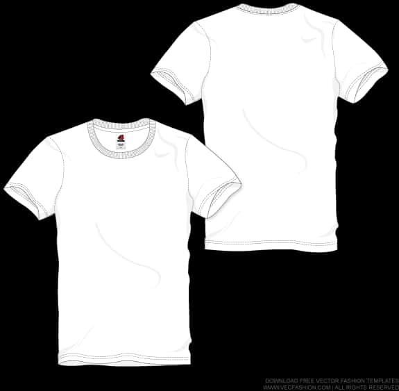 Blank White T Shirt Template Front Back