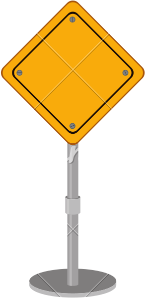 Blank Yellow Road Sign Illustration