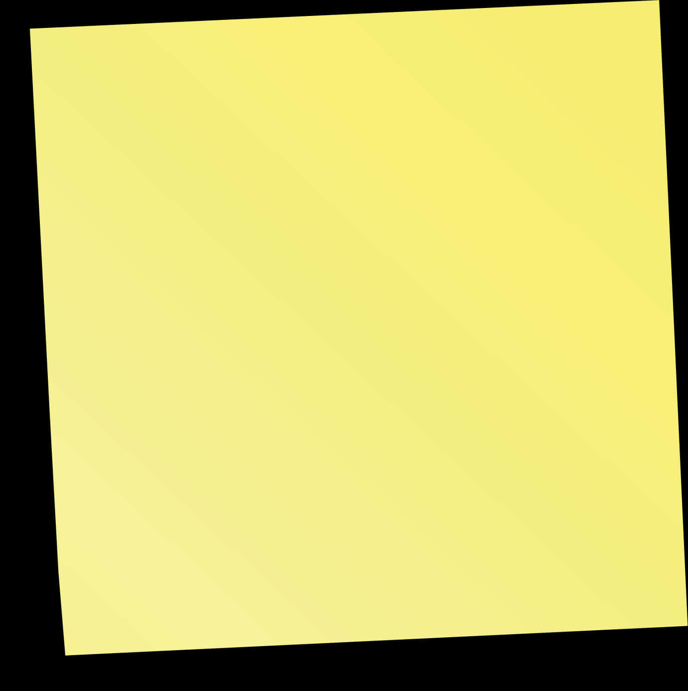 Blank Yellow Sticky Note