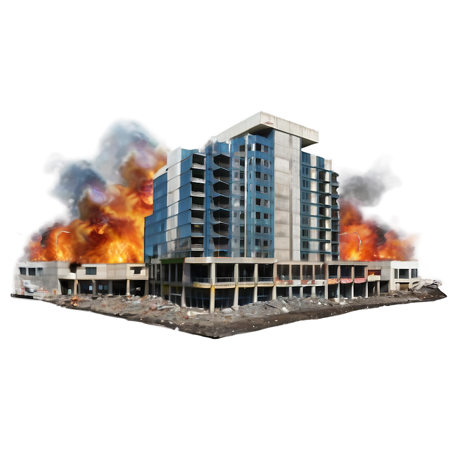 Blast Damage Building Png Opd86