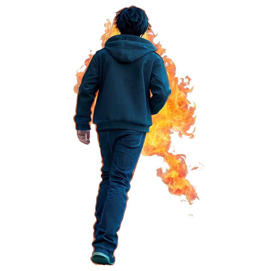 Blazing Fire Anime Style Png Ppc