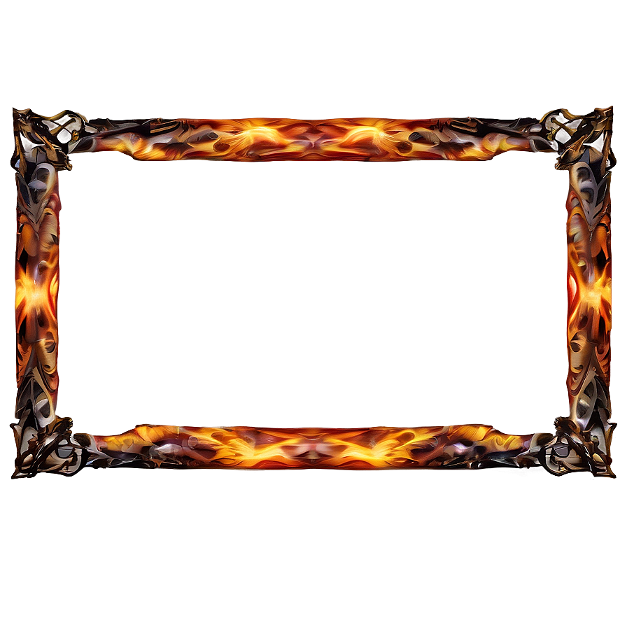 Blazing Frame Border Png Wyu