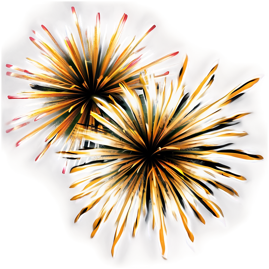 Blissful Gold Fireworks Png 56