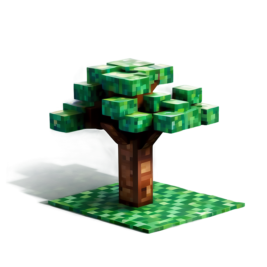 Blocky Tree From Minecraft Png Bcs56