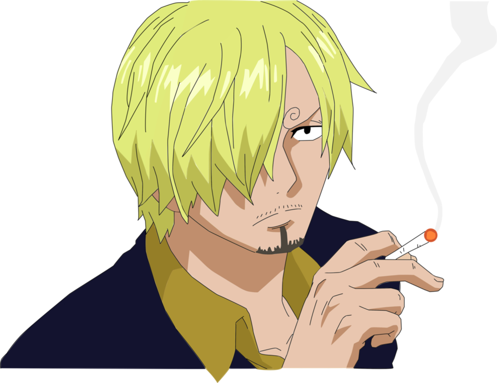 Blonde Anime Character Smoking