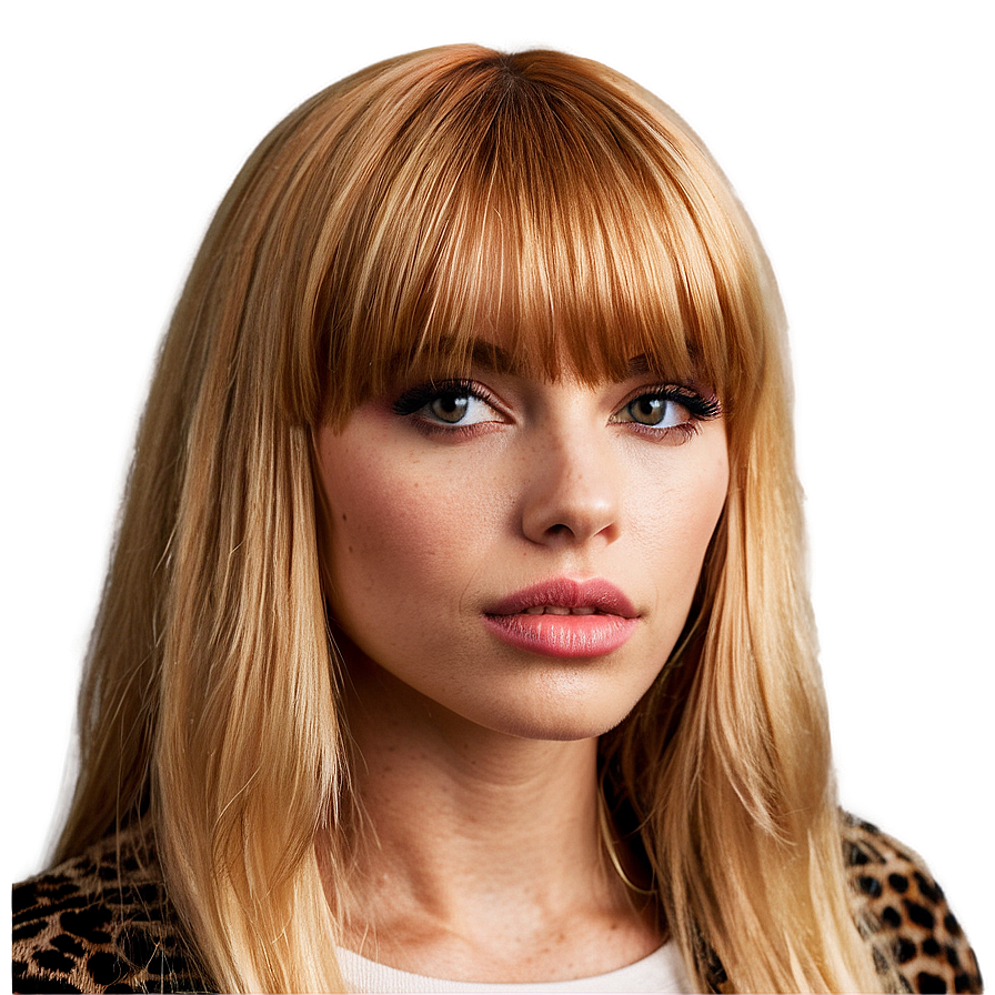 Blonde Bangs Fashion Png 06282024