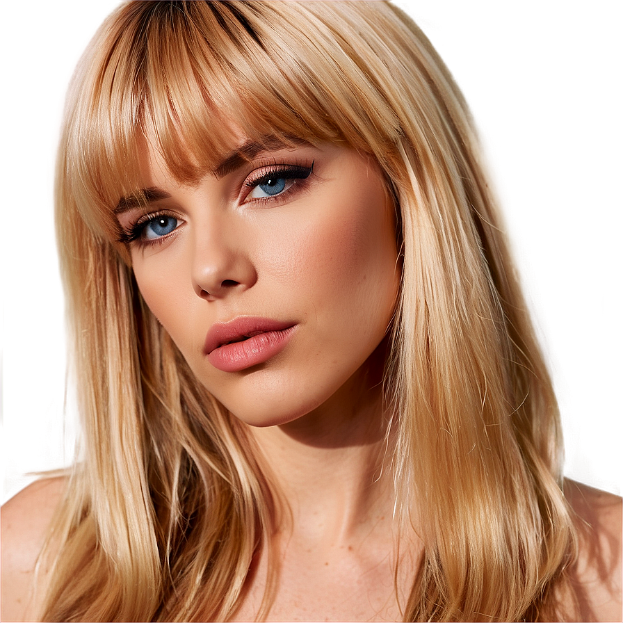 Blonde Bangs For Oval Face Png Vak61