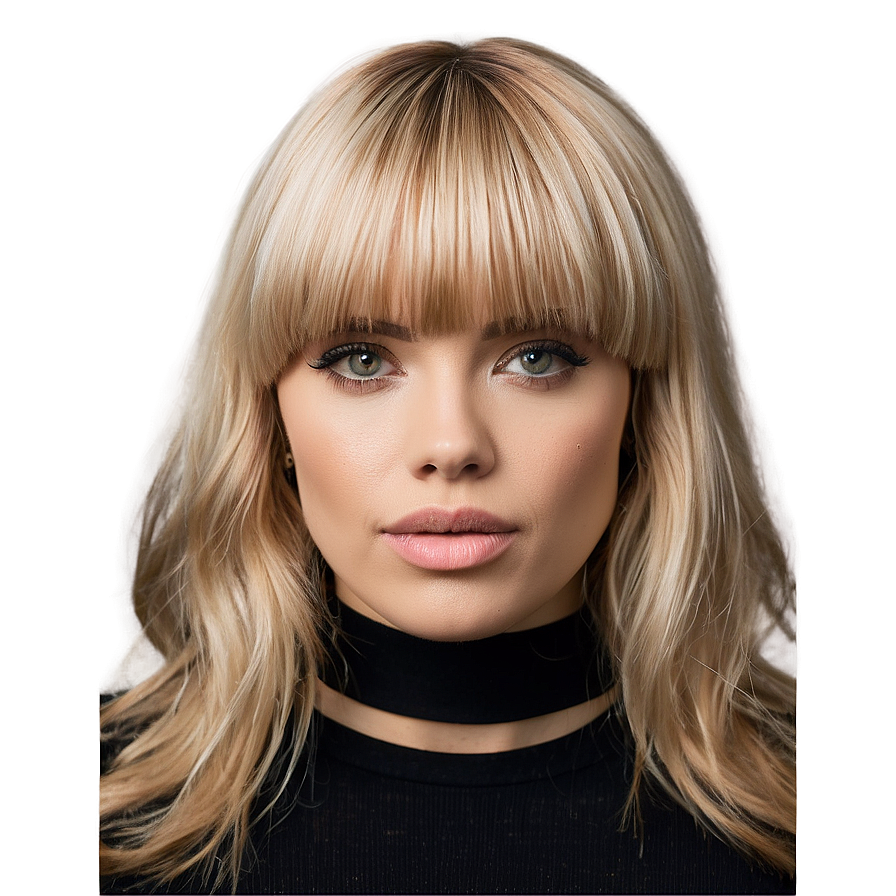 Blonde Bangs For Oval Face Png Wjs38