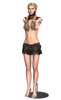 Blonde Character3 D Model