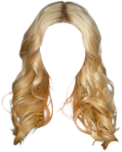 Blonde Curly Hairpiece Transparent Background