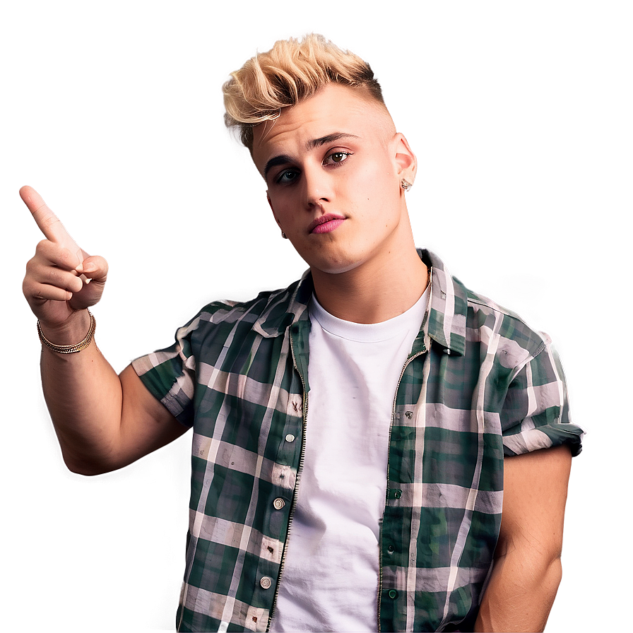 Blonde Haired Man Pointing