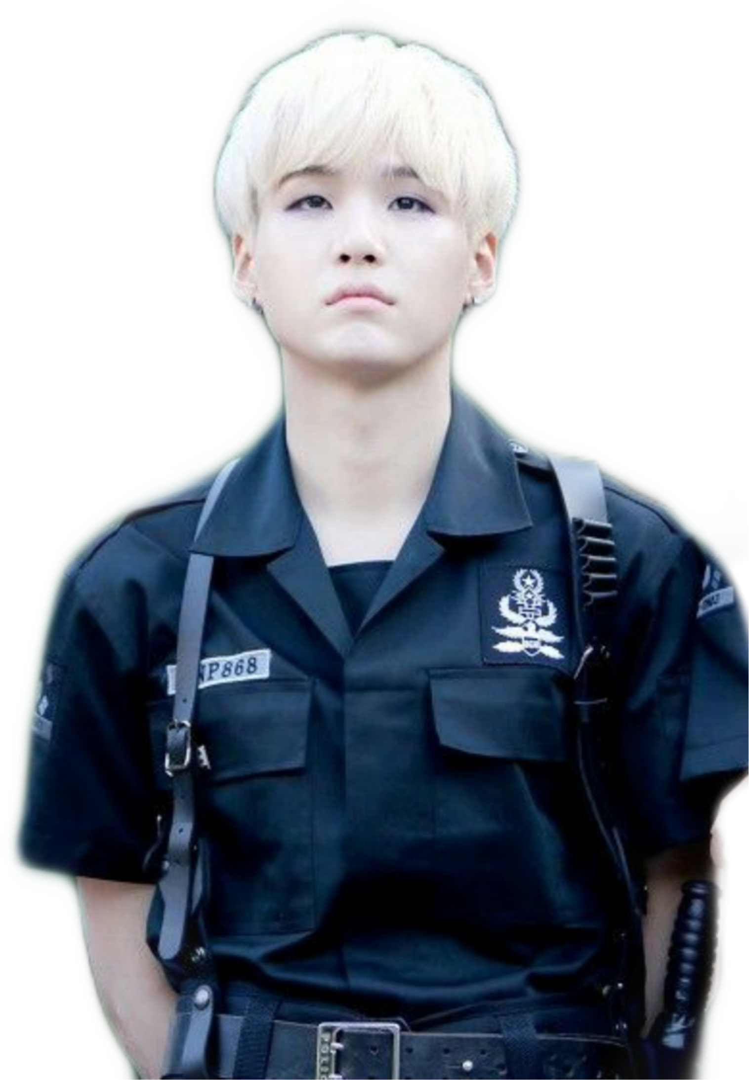 Blonde Haired Policeman Uniform