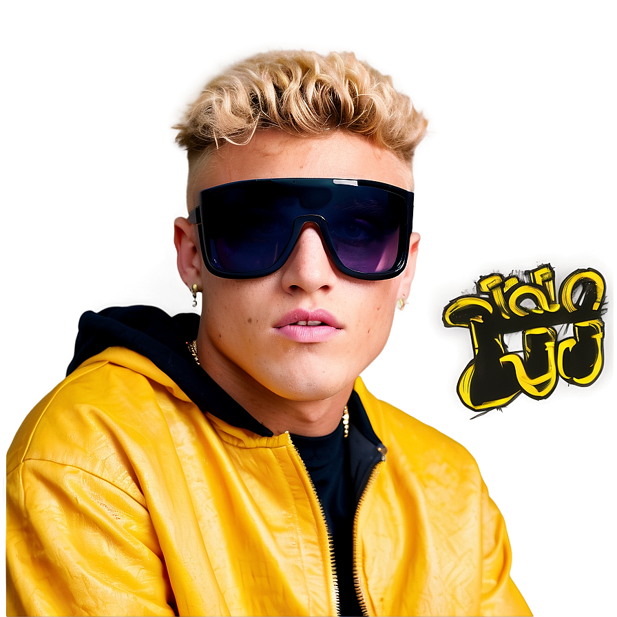 Blonde Manin Yellow Jacketand Sunglasses