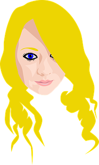 Blonde Vector Portrait