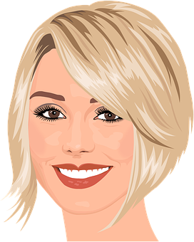 Blonde Woman Vector Portrait