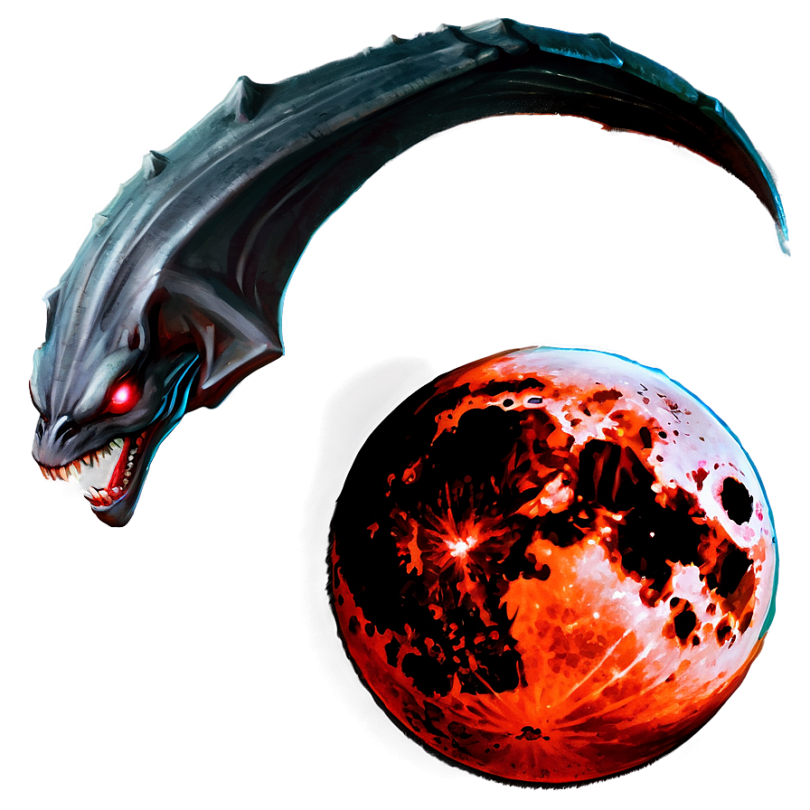 Blood Moon And Vampire Png 84