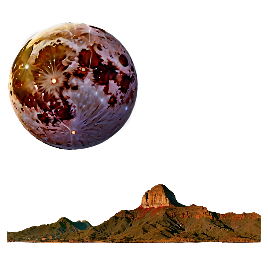 Blood Moon Over Mountains Png 19