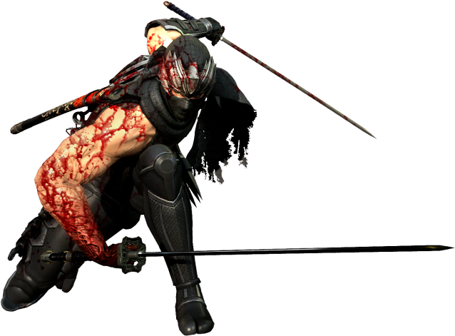 Bloodied Ninja Action Pose