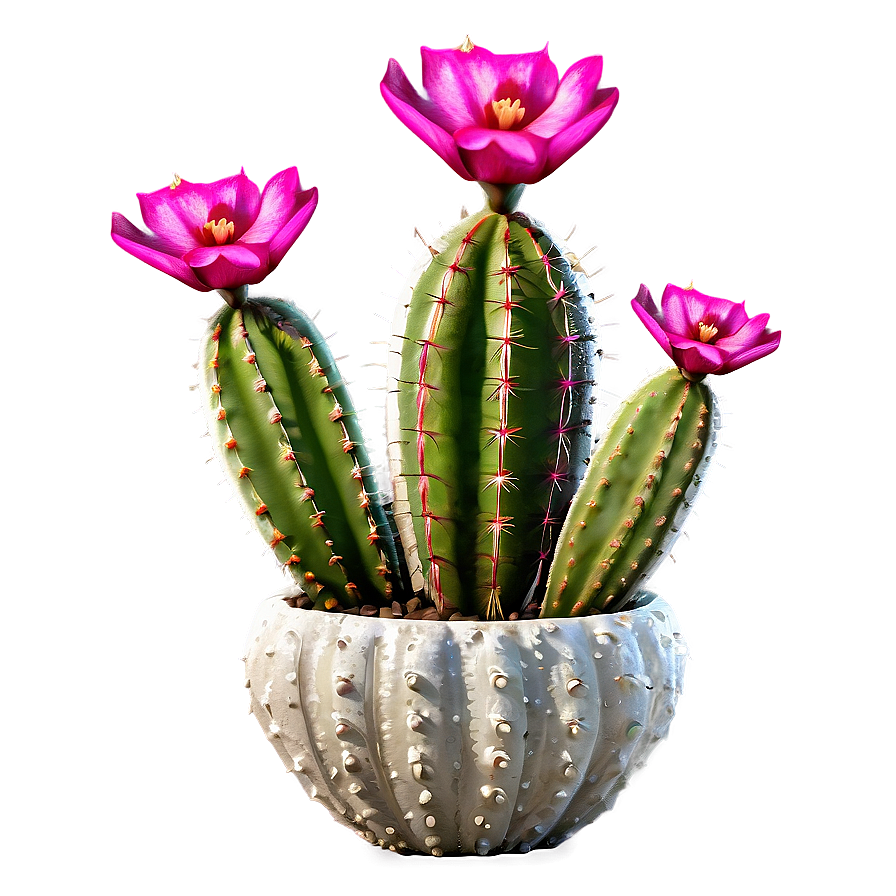 Blooming Cactus Png 04292024