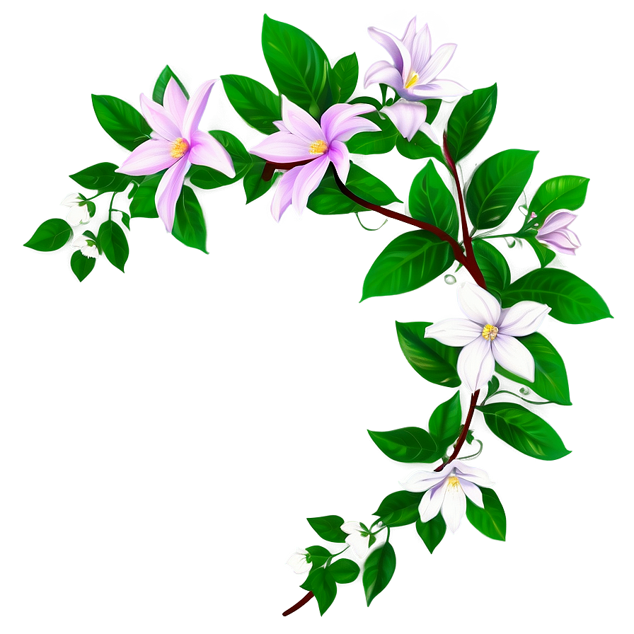 Blooming Clematis Vine.png