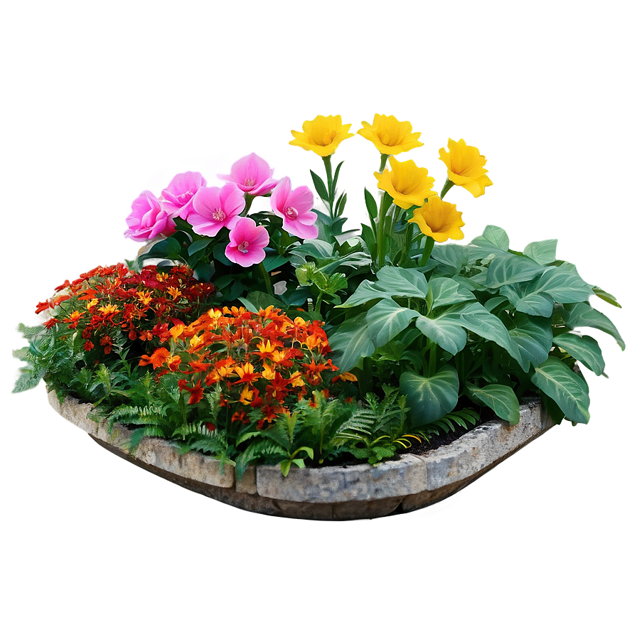 Blooming Flower Bed Png 06272024