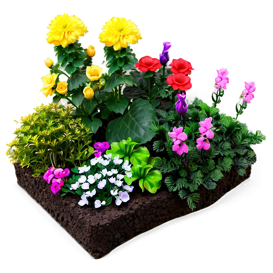 Blooming Flower Bed Png 06272024