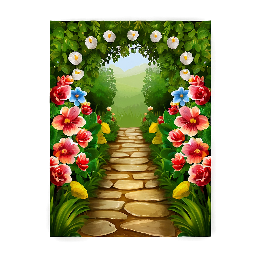 Blooming Garden Path Png 58