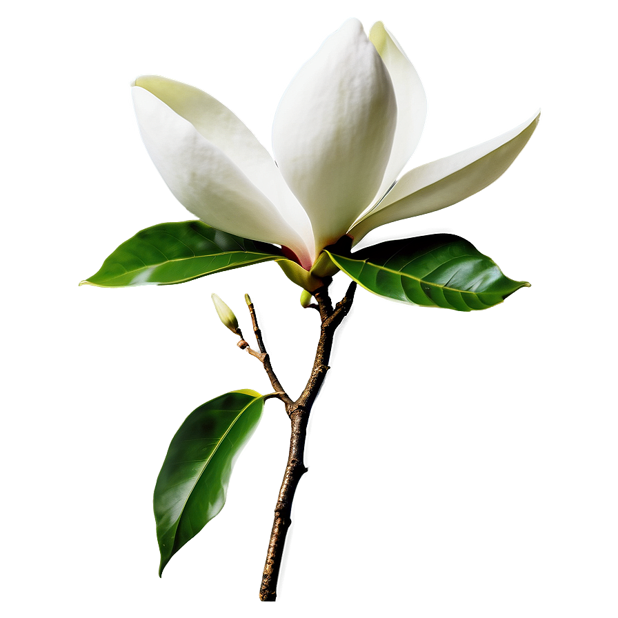 Blooming Magnolia Flower Scene Png Whn