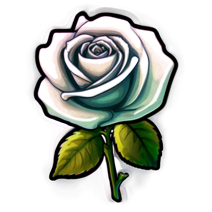 Blooming Rose Sticker Png 05252024