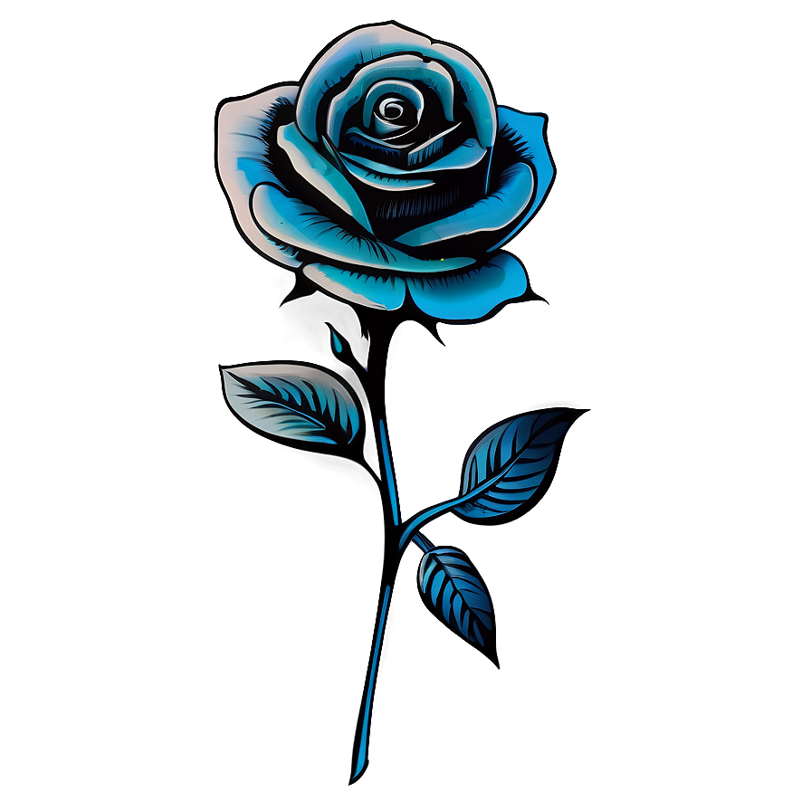 Blooming Rose Tattoo Template Png 05252024