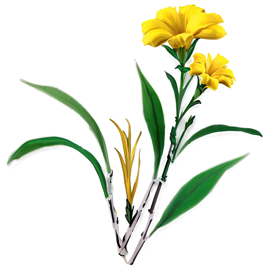 Blooming Yellow Flowers Png 7