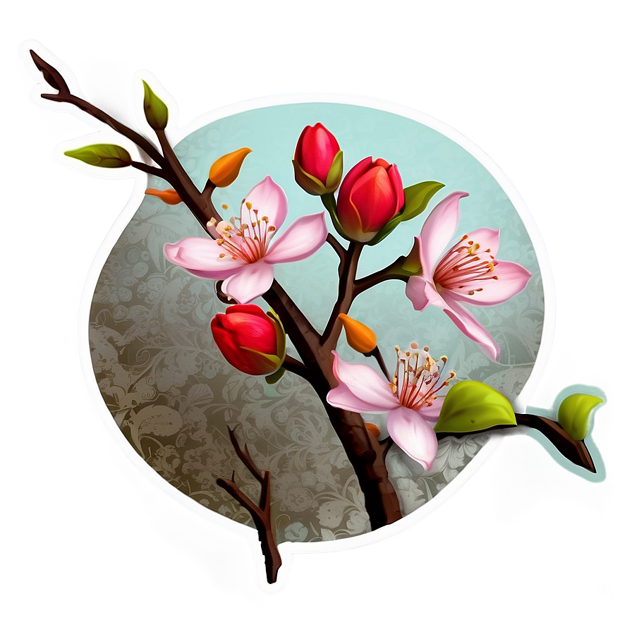 Blossom Sticker Graphic Png 68