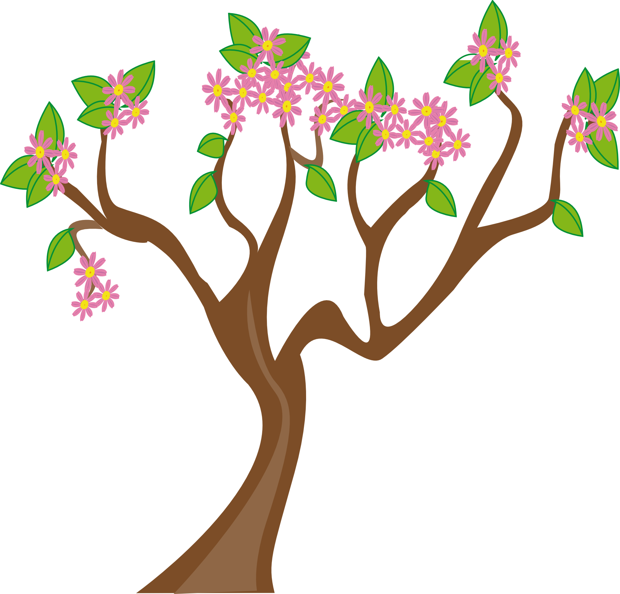 Blossoming Flower Tree Vector