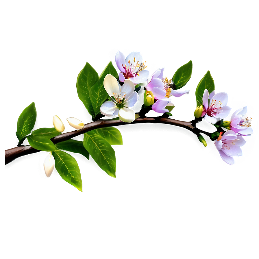 Blossoming Tree Branches Png Ebe21