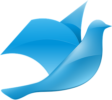 Blue Abstract Pigeon Logo