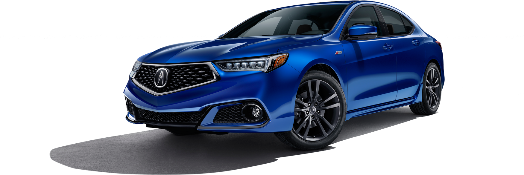 Blue Acura Sedan Profile View
