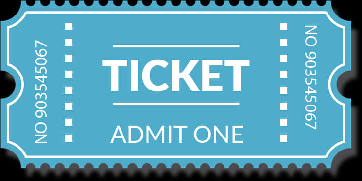 Blue Admit One Ticket Template